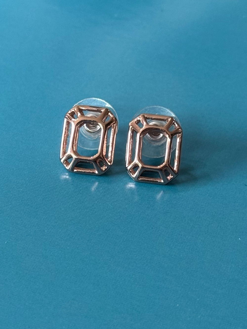 kate spade Rose Gold Geometric Stud Earrings